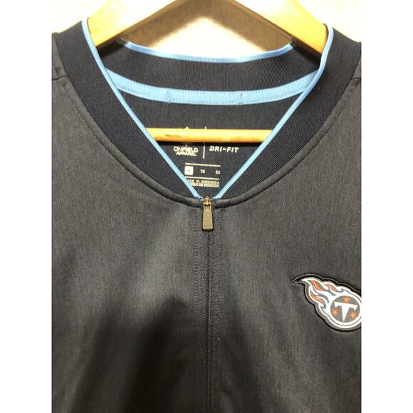 Tennessee Titans Nike Windbreaker Mens XL Blue NFL On Field 1/4 Zip Jacket - Picture 7 of 10